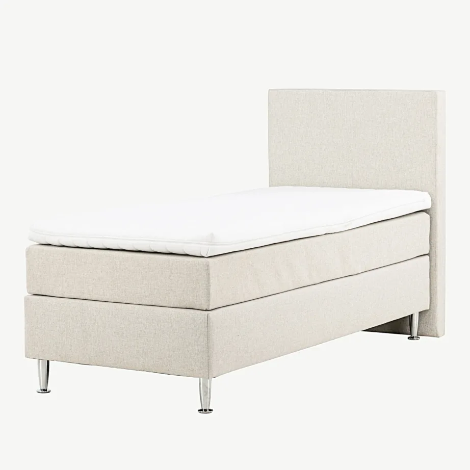 Beež kontinentaal üheinimesevoodi Toledo 90×200 cm, plastjalgadega, 30103-101 – 5