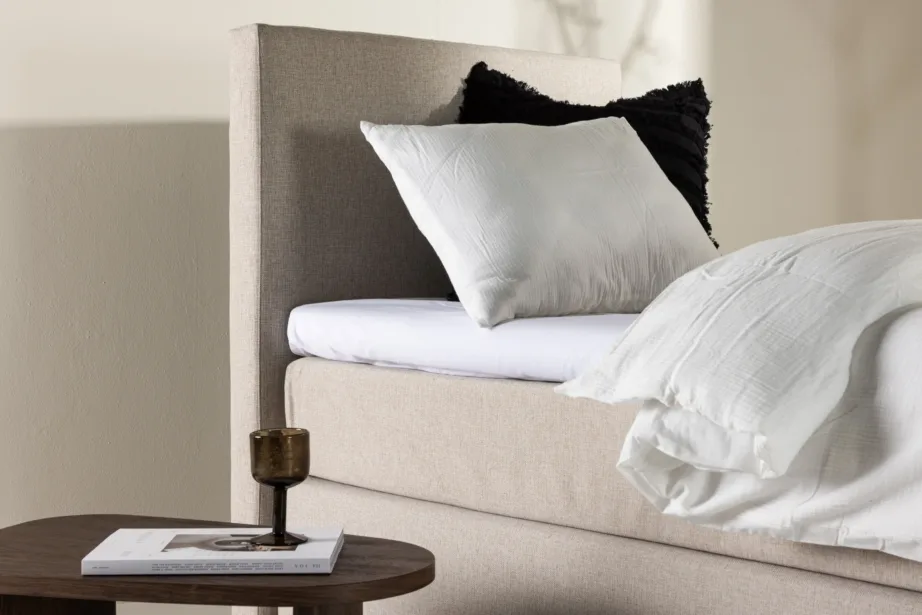 Beež kontinentaal üheinimesevoodi Toledo 90×200 cm, plastjalgadega, 30103-101 – 11