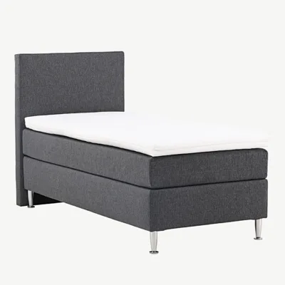 Tumehall kontinentaalvoodi Toledo 90x200 cm, šampanja toonis jalad - 30103-103