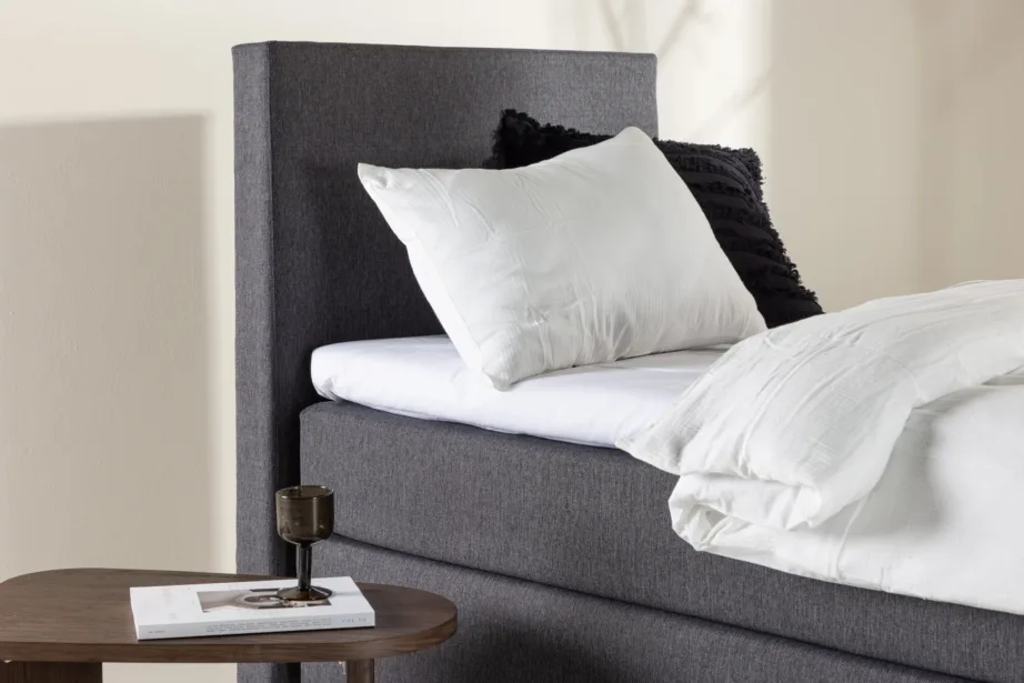 Tumehall kontinentaalvoodi Toledo 90×200 cm, šampanja toonis jalad, 30103-103 – 9