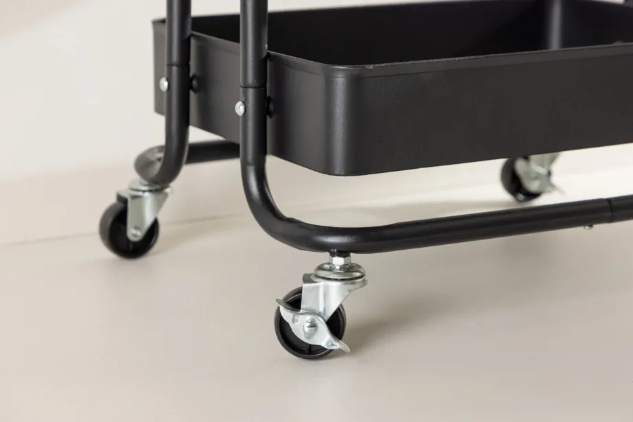 Mustal ratastel terasest hoiukärul Manaus, 4 sahtlit, 30113-100 – 10