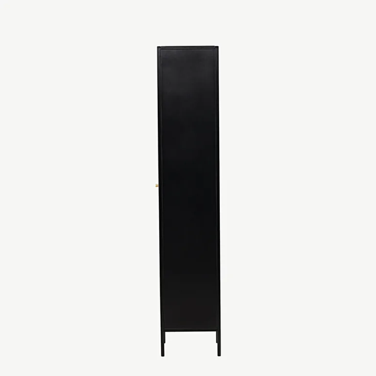 Must teraskapp lainelise klaasuksega Cali, 4 riiulit, 180 cm - 30114-100