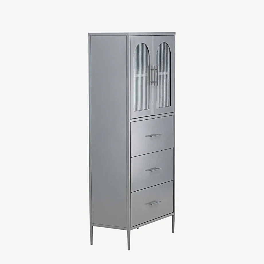 Helehall metallkapp La Paz klaasuste ja sahtlitega, 30116-106 - 3