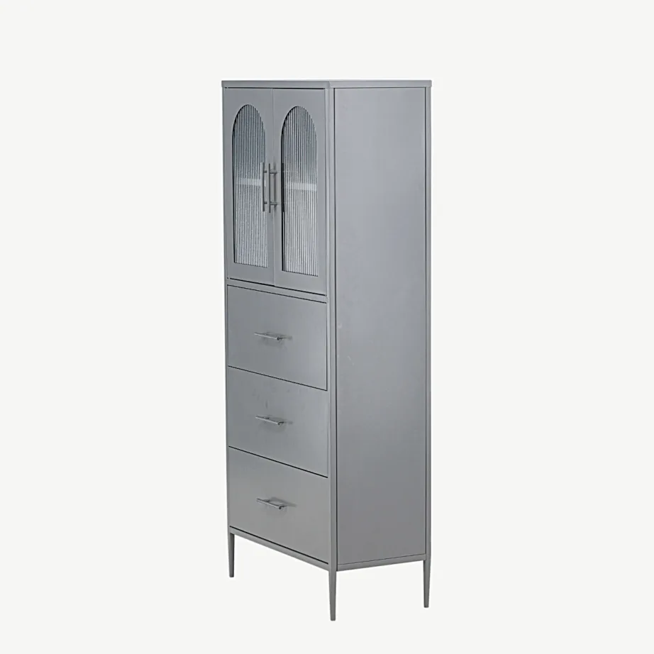 Helehall metallkapp La Paz klaasuste ja sahtlitega, 30116-106 - 6