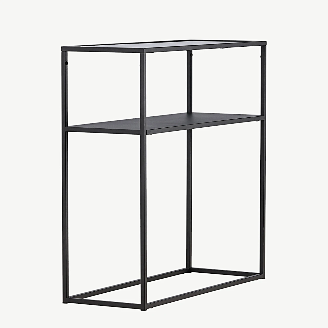 Must minimalistlik klaasiga abilaud Bogóta (teras, 80 × 30 cm) - 30117-100