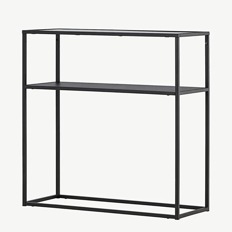 Must minimalistlik klaasiga abilaud Bogóta (teras, 80 × 30 cm) - 30117-100