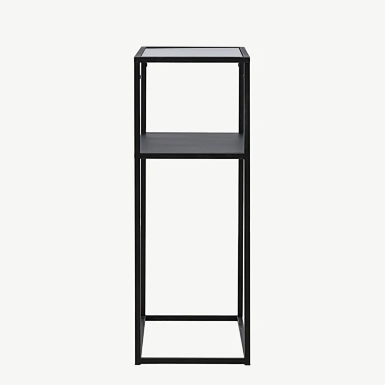 Must minimalistlik klaasiga abilaud Bogóta (teras, 80 × 30 cm) - 30117-100