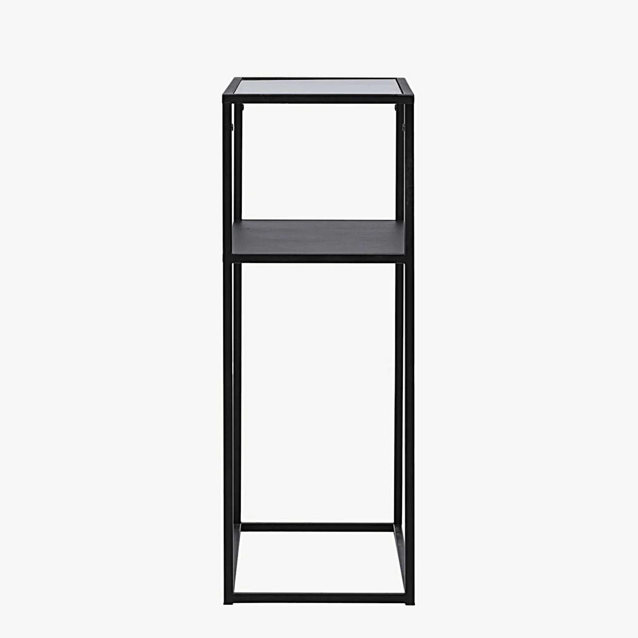 Must minimalistlik klaasiga abilaud Bogóta (teras, 80 × 30 cm) - 30117-100