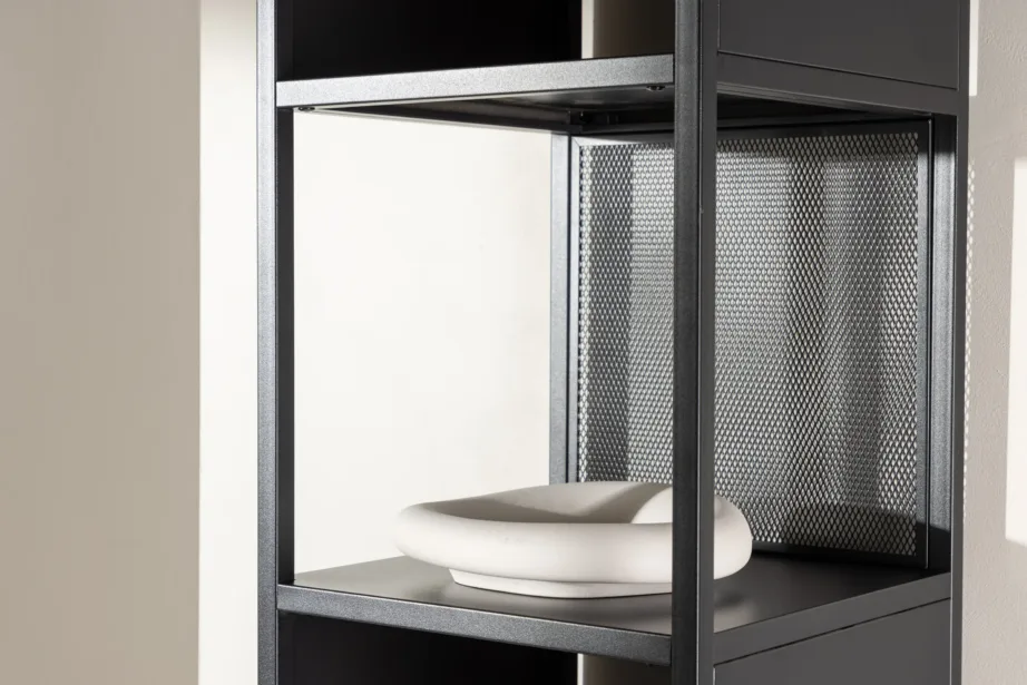 Mustast terasest riiul Buenos Aires (185 × 40 cm), 30118-100 – 9