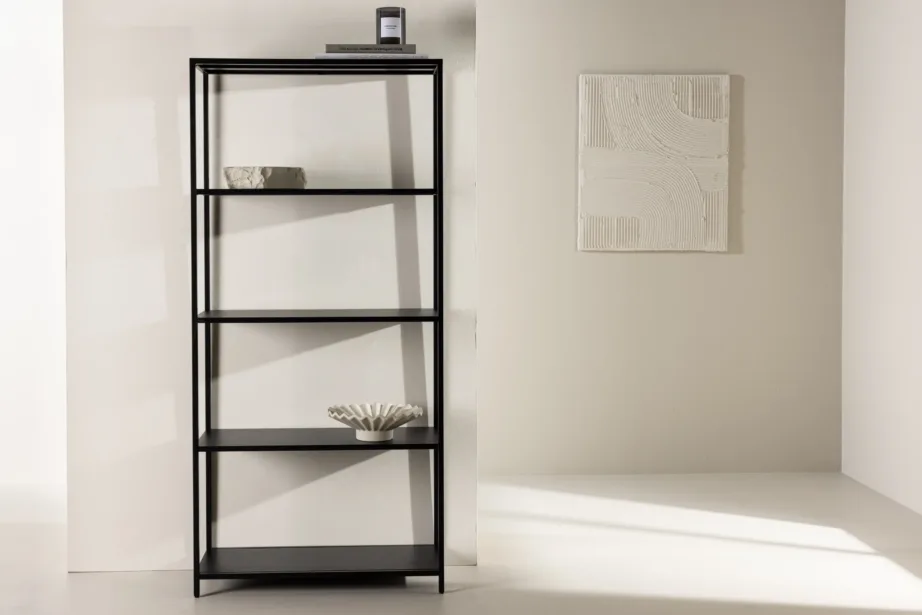 Montevideo kõrge mustast terasest riiul, 5 taset, 30127-100 – 8