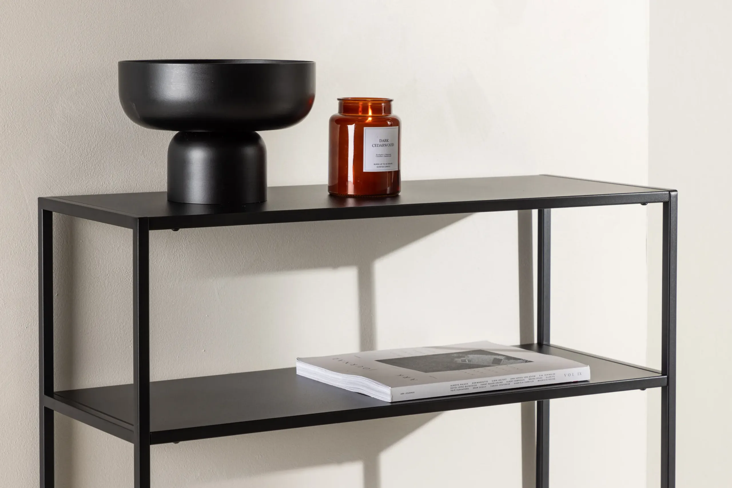 Minimalistlik must metallist abilaud Georgetown lisariiuliga - 30128-100