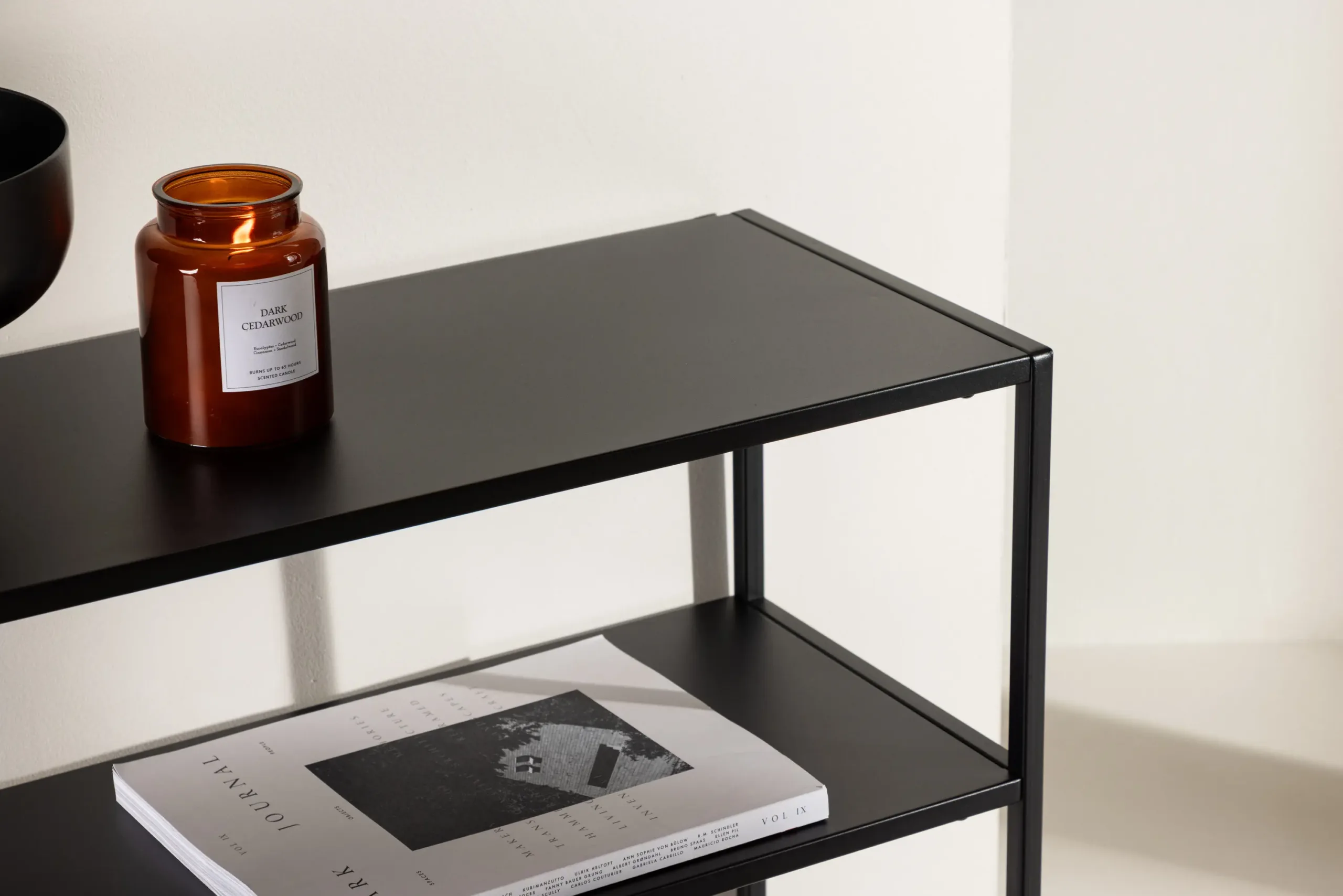 Minimalistlik must metallist abilaud Georgetown lisariiuliga - 30128-100