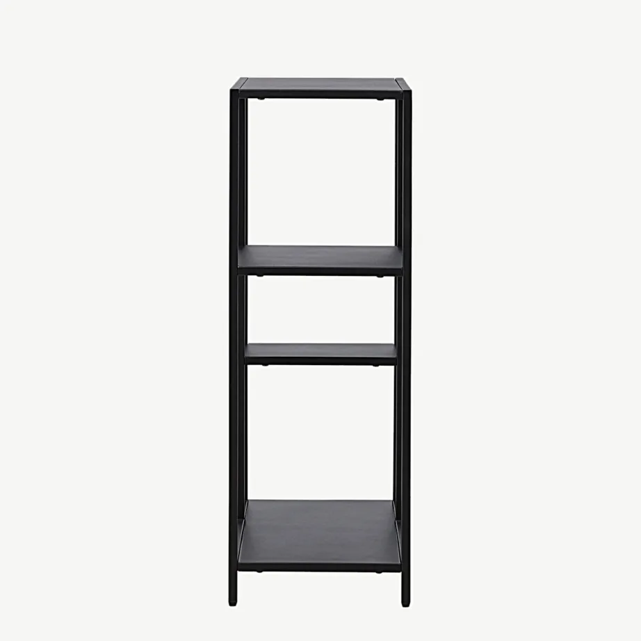 Mustast terasest abilauatüüpi riiul Puno, 3 avatud tasapinda, 30129-100 – 2