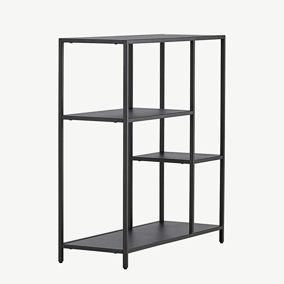 Mustast terasest abilauatüüpi riiul Puno, 3 avatud tasapinda, 30129-100 – 3