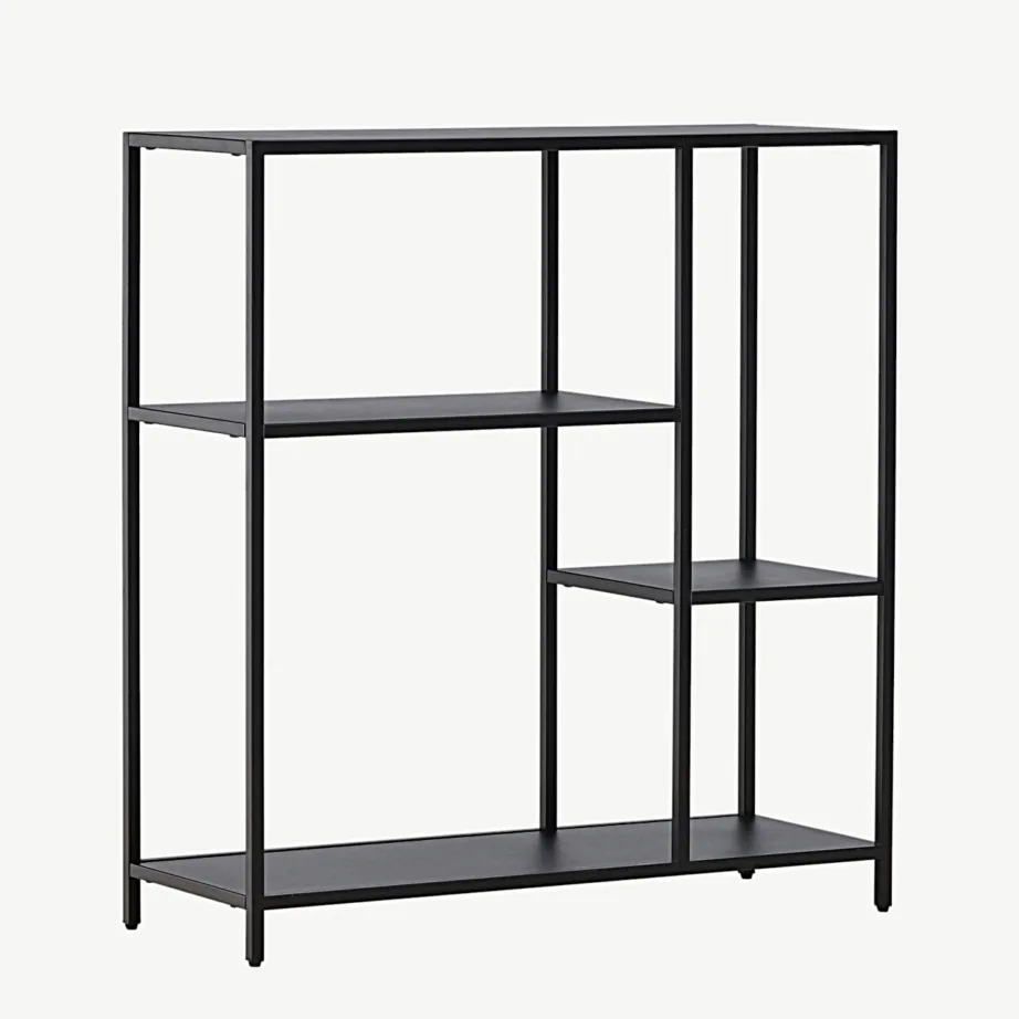 Mustast terasest abilauatüüpi riiul Puno, 3 avatud tasapinda, 30129-100 – 4