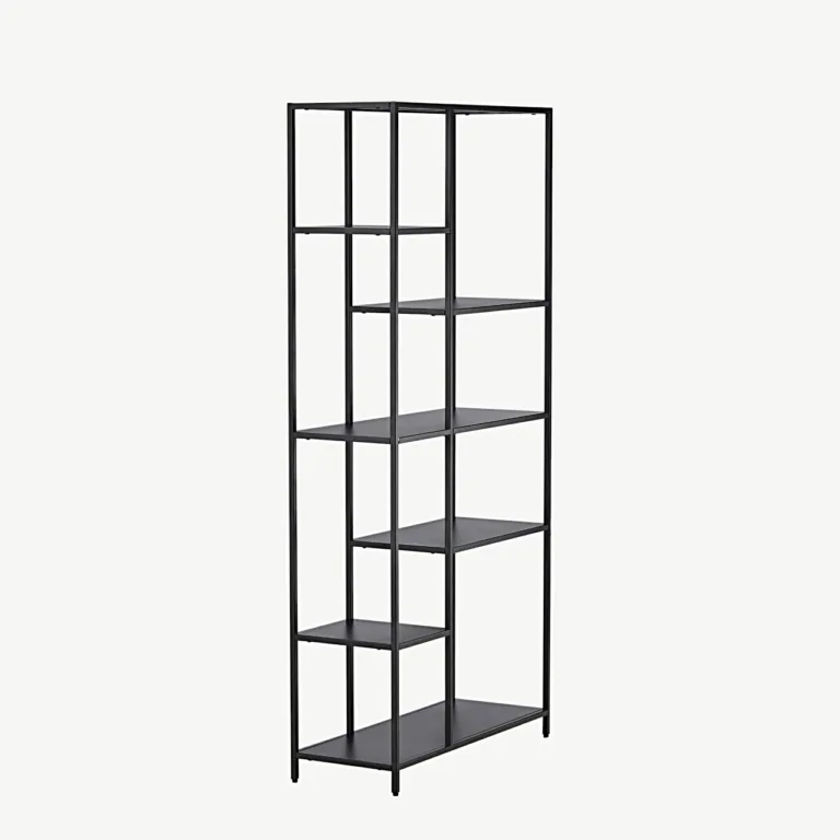 Mustast metallist avatud riiul El Alto, 164 cm (skandinaavia stiilis) - 30130-100