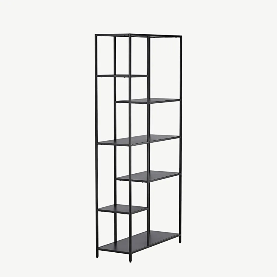 Mustast metallist avatud riiul El Alto, 164 cm (skandinaavia stiilis), 30130-100 – 3