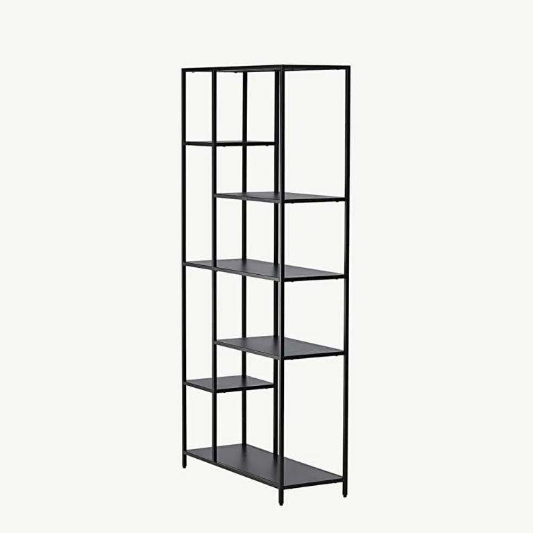 Mustast metallist avatud riiul El Alto, 164 cm (skandinaavia stiilis) - 30130-100
