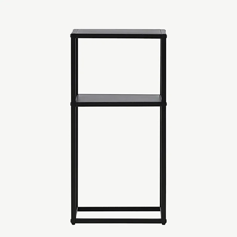 Mustast terasest minimalistlik abilaud Punta (30 × 30 cm) - 30131-100