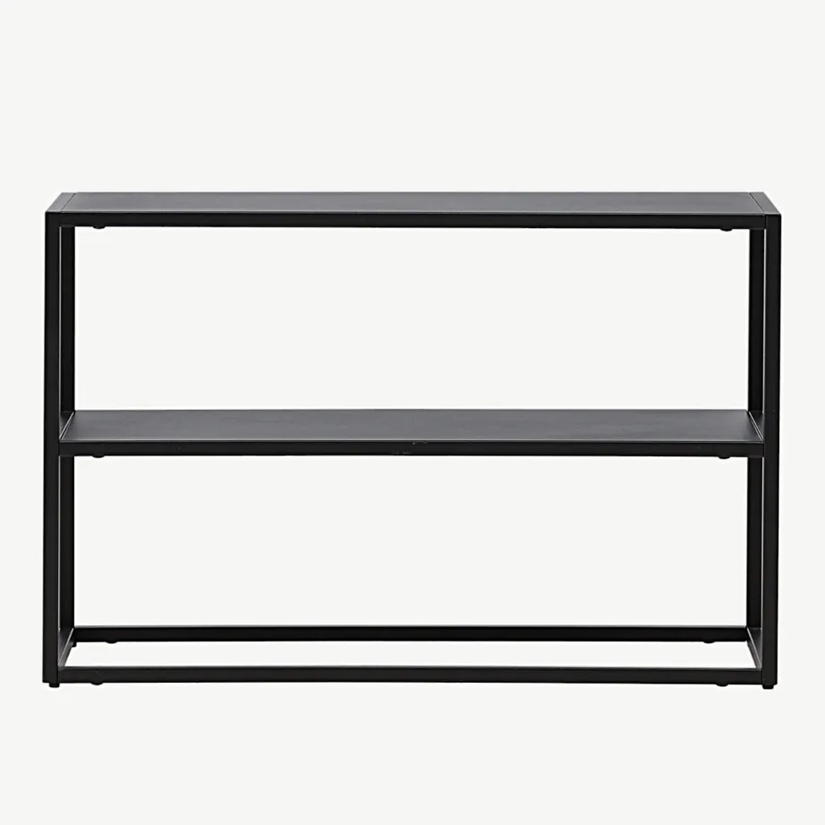 Mustast pulbervärvitud terasest avatud riiuliga abilauake Curitiba, 70×33 cm, 30132-100 – 4