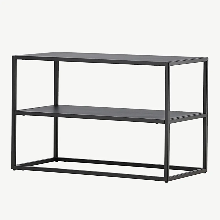 Mustast pulbervärvitud terasest avatud riiuliga abilauake Curitiba, 70×33 cm, 30132-100 – 5