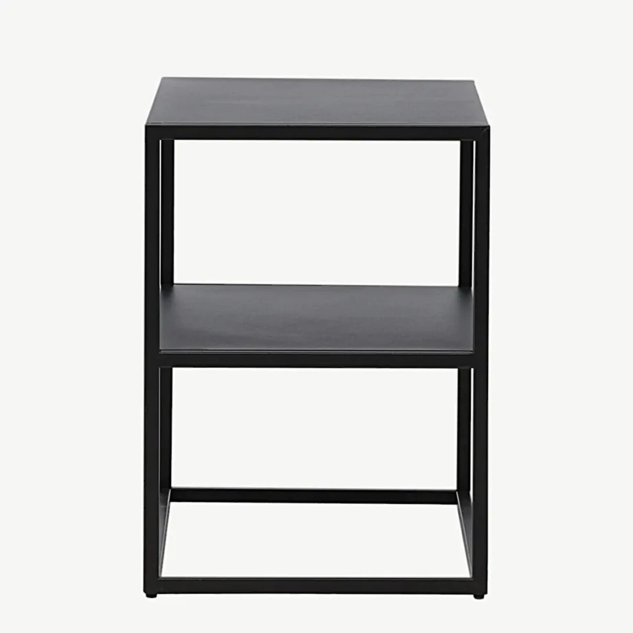 Mustast pulbervärvitud terasest avatud riiuliga abilauake Curitiba, 70×33 cm, 30132-100 – 7