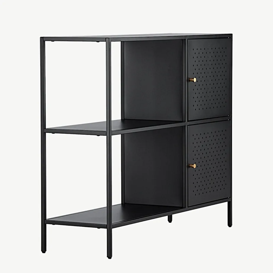 Mustast terasest hoiukapp Salta avatud riiulitega, 30133-100 – 3