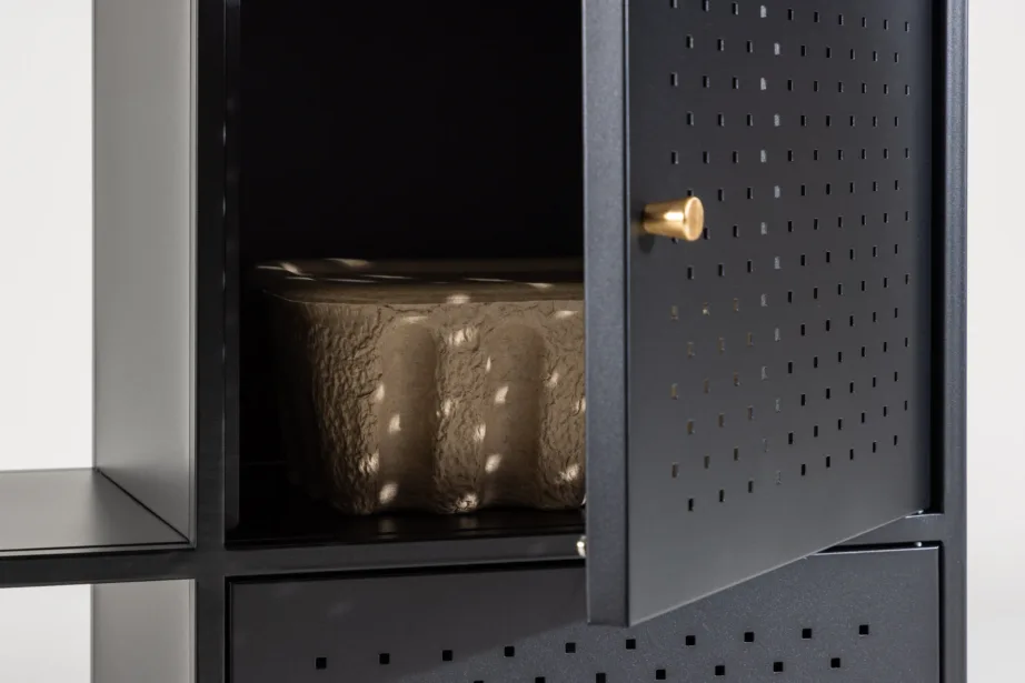 Mustast terasest hoiukapp Salta avatud riiulitega, 30133-100 – 8