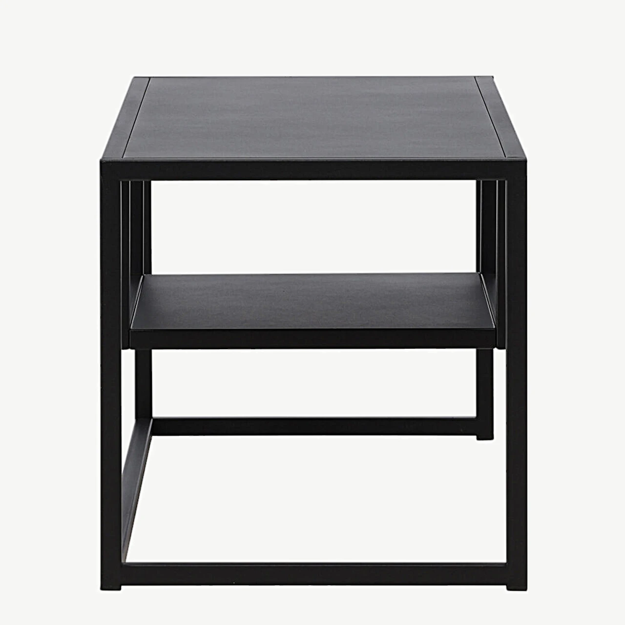 Mustast terasest TV-alus Riverside, alumise riiuliga (120 × 40 cm) - 30138-100