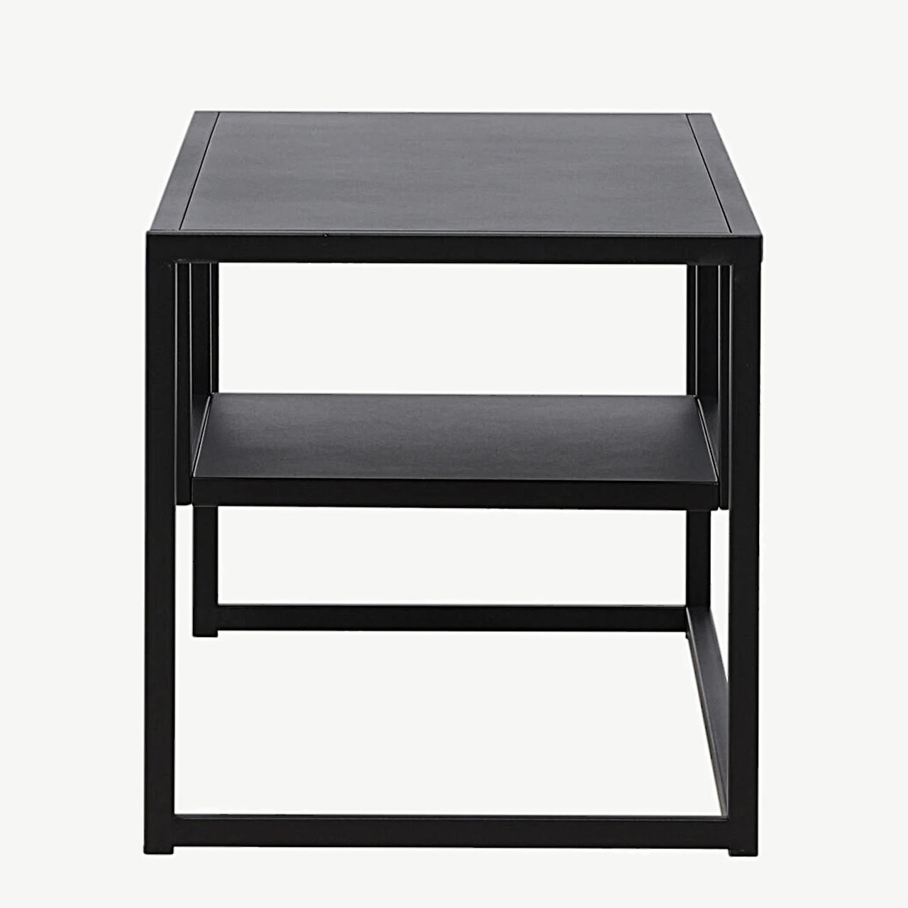 Mustast terasest TV-alus Riverside, alumise riiuliga (120 × 40 cm) - 30138-100