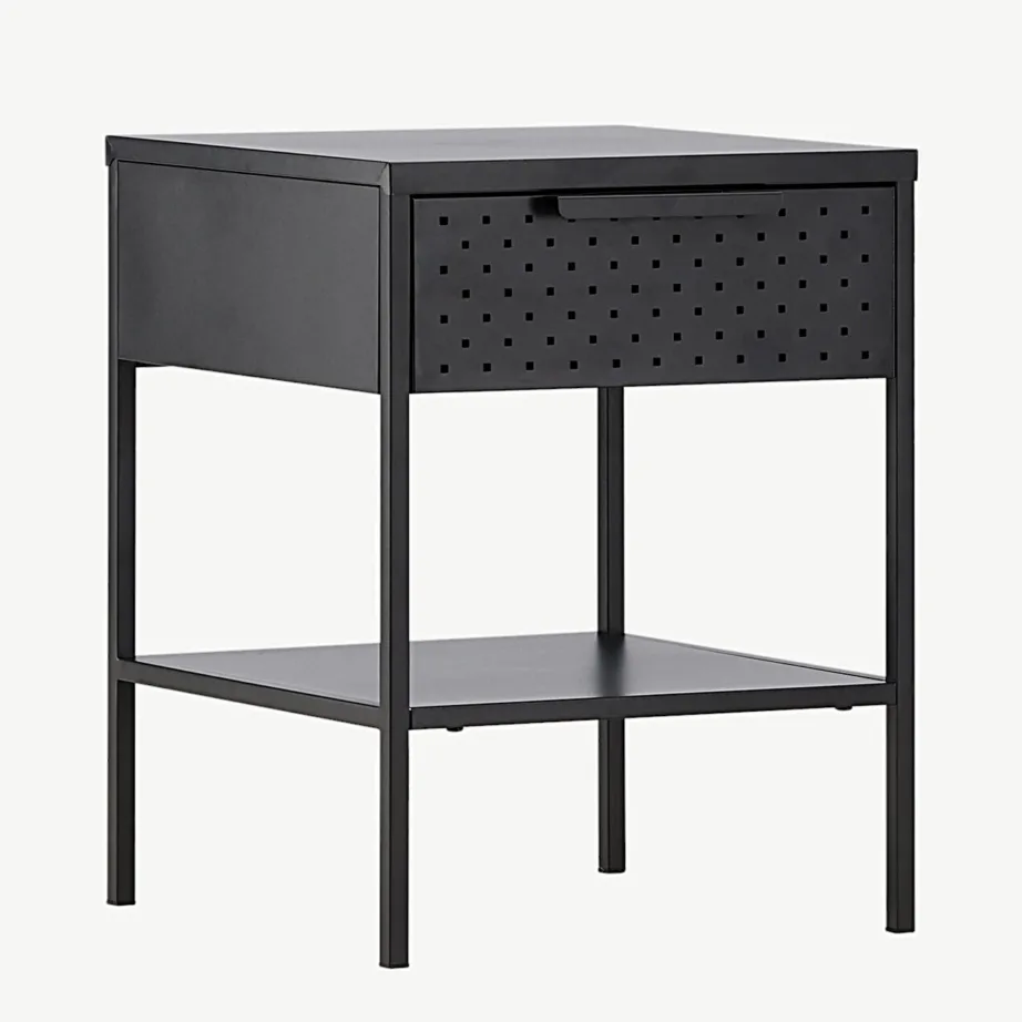 Mustast terasest öökapp Sacramento sahtli ja riiuliga, 30139-100 – 3