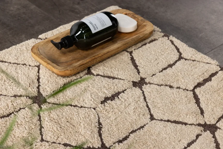 Pehmest puuvillast vannitoavaip Petrus, elevandiluu/tumepruun, 60 × 90 cm, 30141-122 – 5