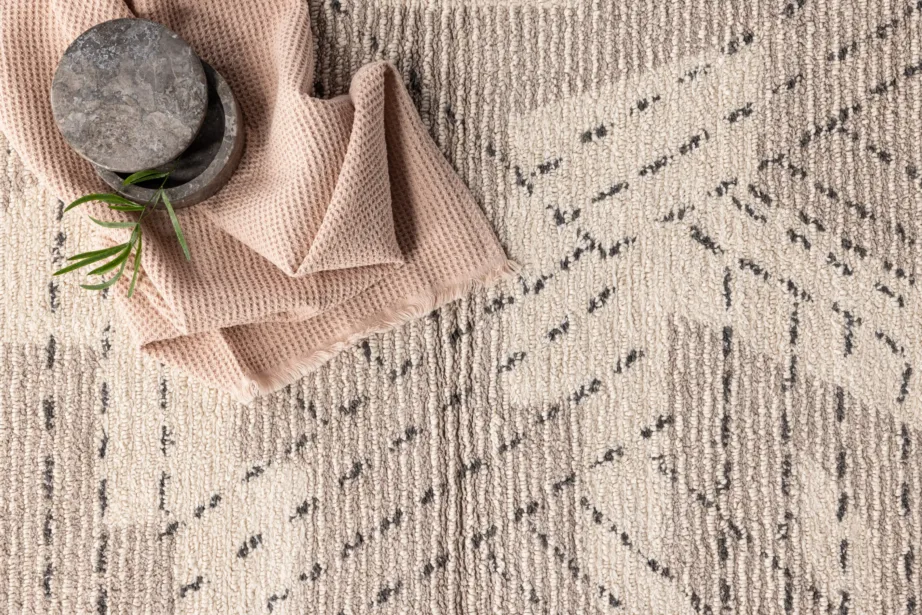 Geomeetrilise mustriga puuvillane vannitoavaip Lorentz (elevandiluu/hallikasbeež, 60 × 90 cm), 30146-122 – 4