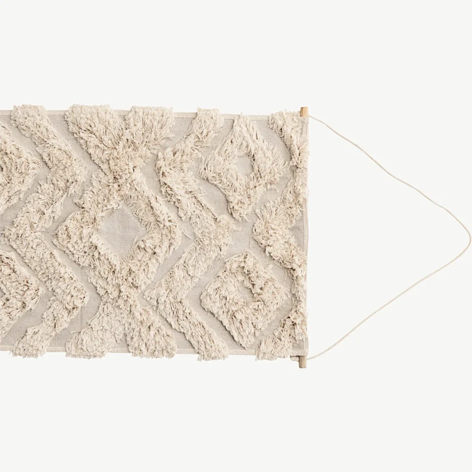 Mustriline murdvalge puuvillane seinavaip Hilda (60×90 cm), 30147-101 – 2