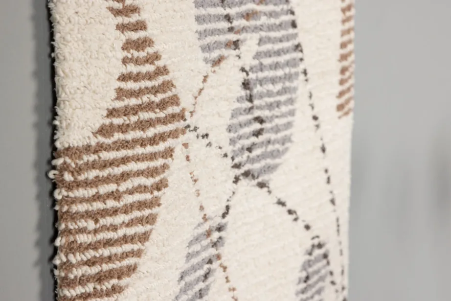 Mustriline puuvillane seinavaip Liam (elevandiluu, pruun, hall, 60×90 cm), 30148-122 – 5