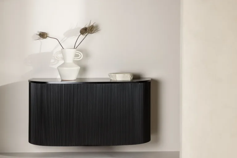 Must soonilise esipaneeliga seinakapp Loca, 120 cm MDF-ist - 30151-490