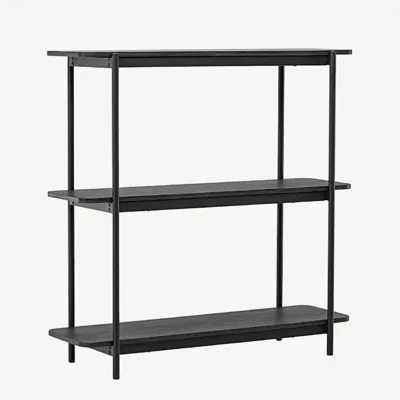 Heim kitsas must metallraamiga riiul, 3 tasandit, MDF-riiuliplaadid - 30152-100