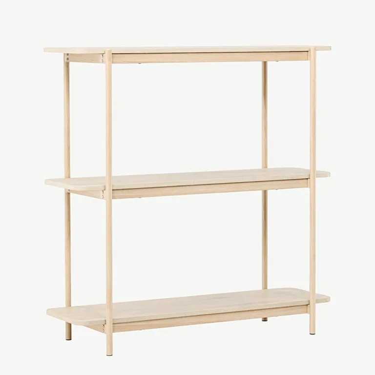 Heimi valge põhjamaine riiul terasraamiga, 120 cm - 30152-130
