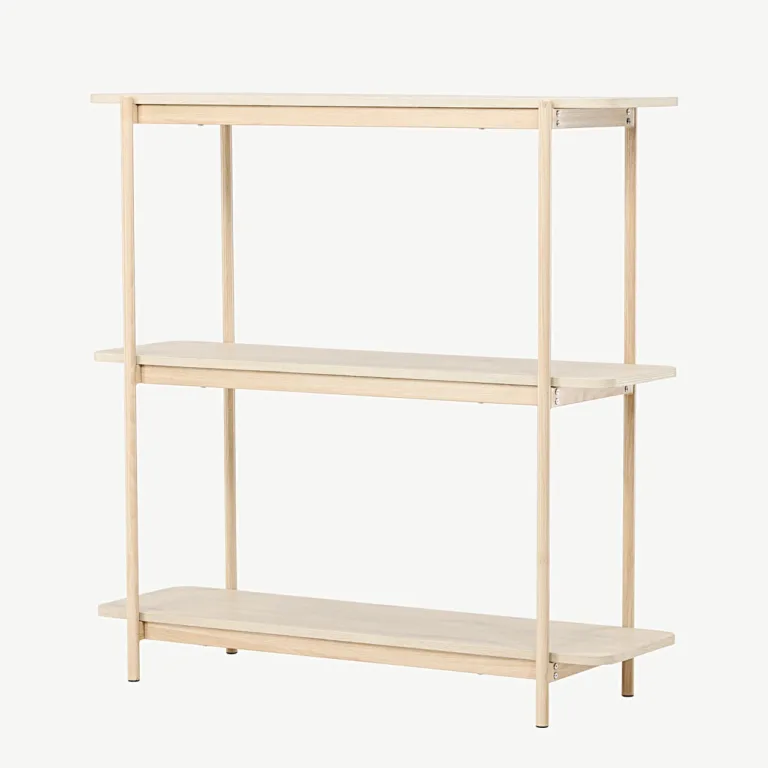Heimi valge põhjamaine riiul terasraamiga, 120 cm - 30152-130