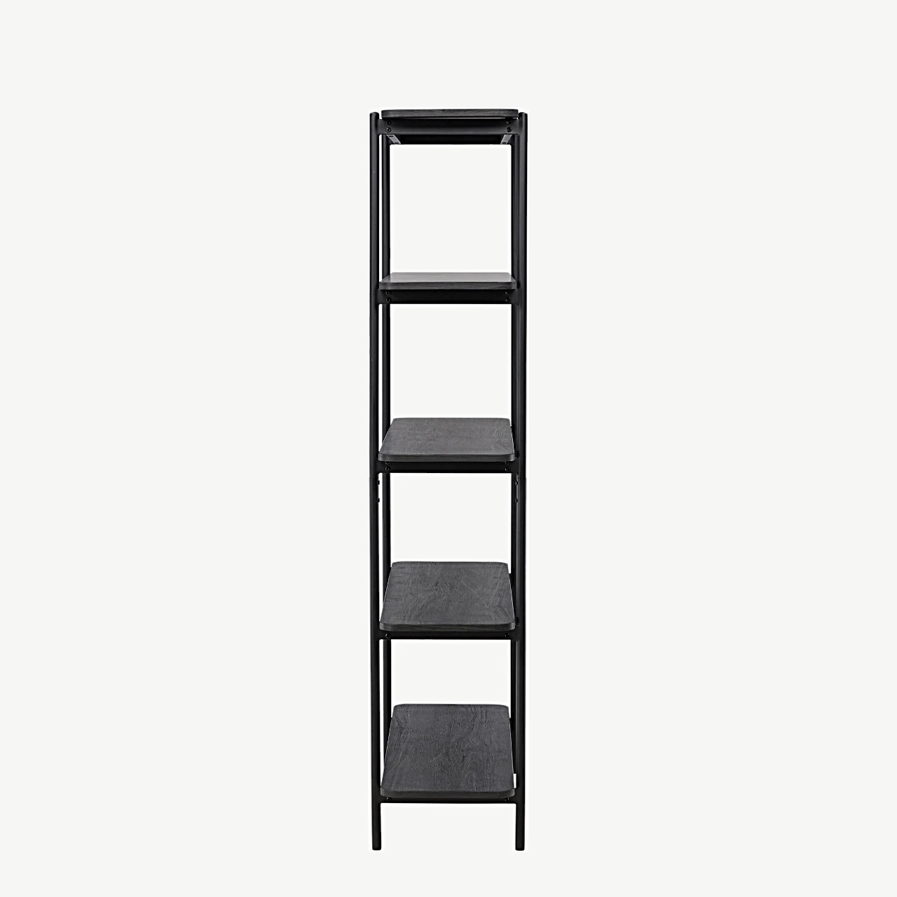 Heimi kõrge musta metallraamiga riiul (MDF, 190 cm) - 30153-100