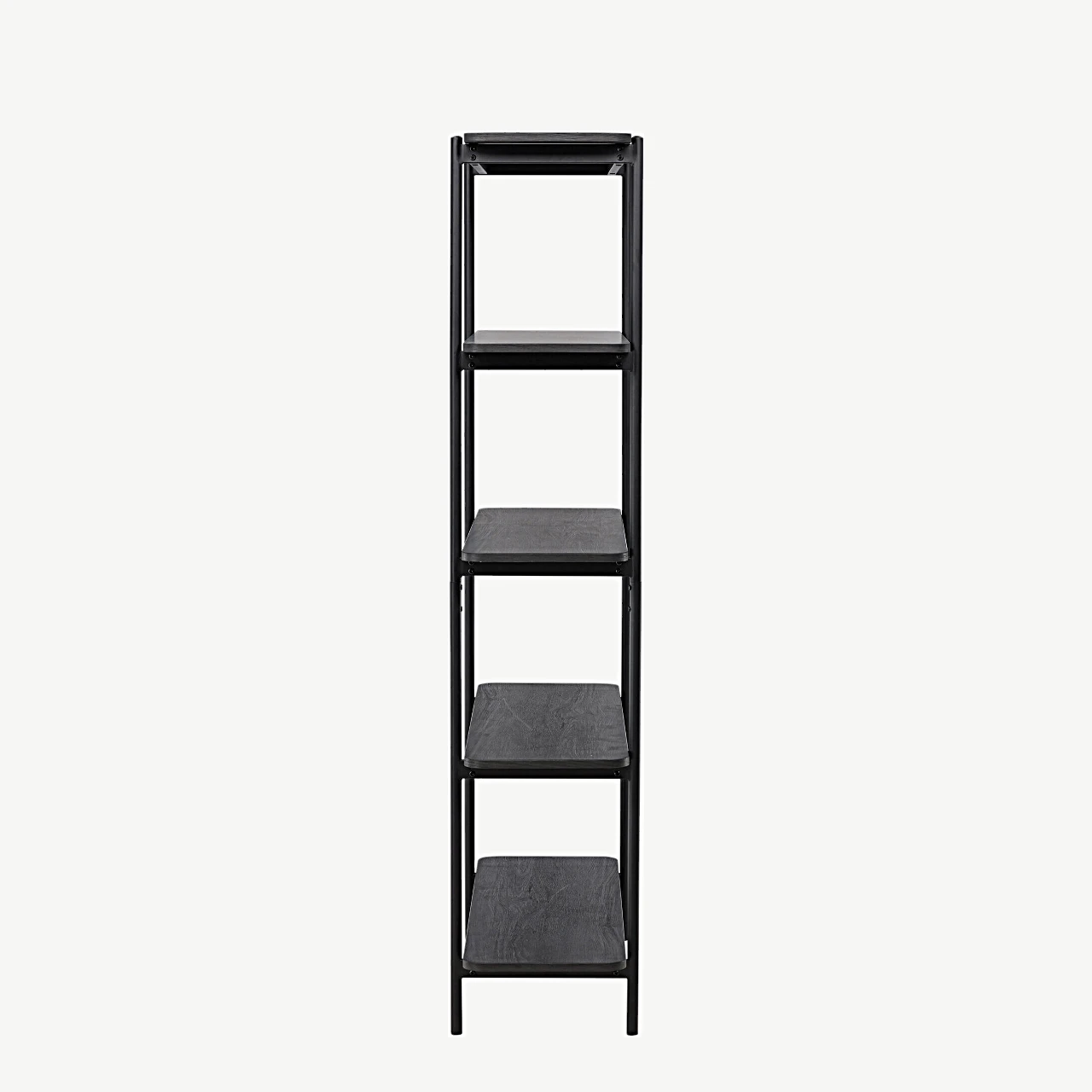 Heimi kõrge musta metallraamiga riiul (MDF, 190 cm) - 30153-100