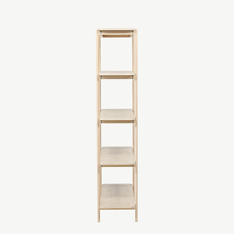 Valge peitsiga kõrge Heim riiul (terasraam, 190 cm) - 30153-130