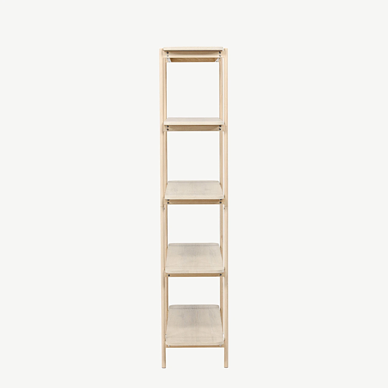 Valge peitsiga kõrge Heim riiul (terasraam, 190 cm) - 30153-130