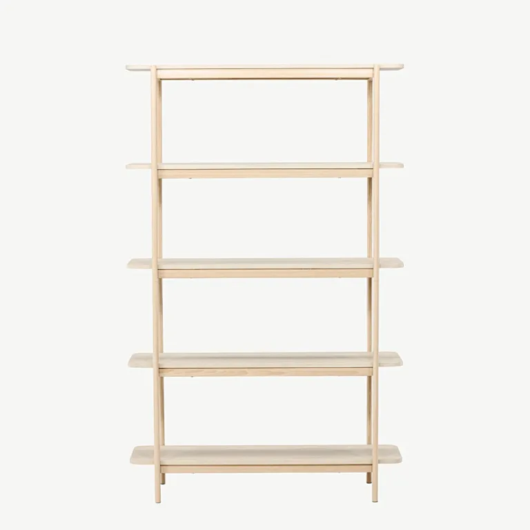 Valge peitsiga kõrge Heim riiul (terasraam, 190 cm) - 30153-130