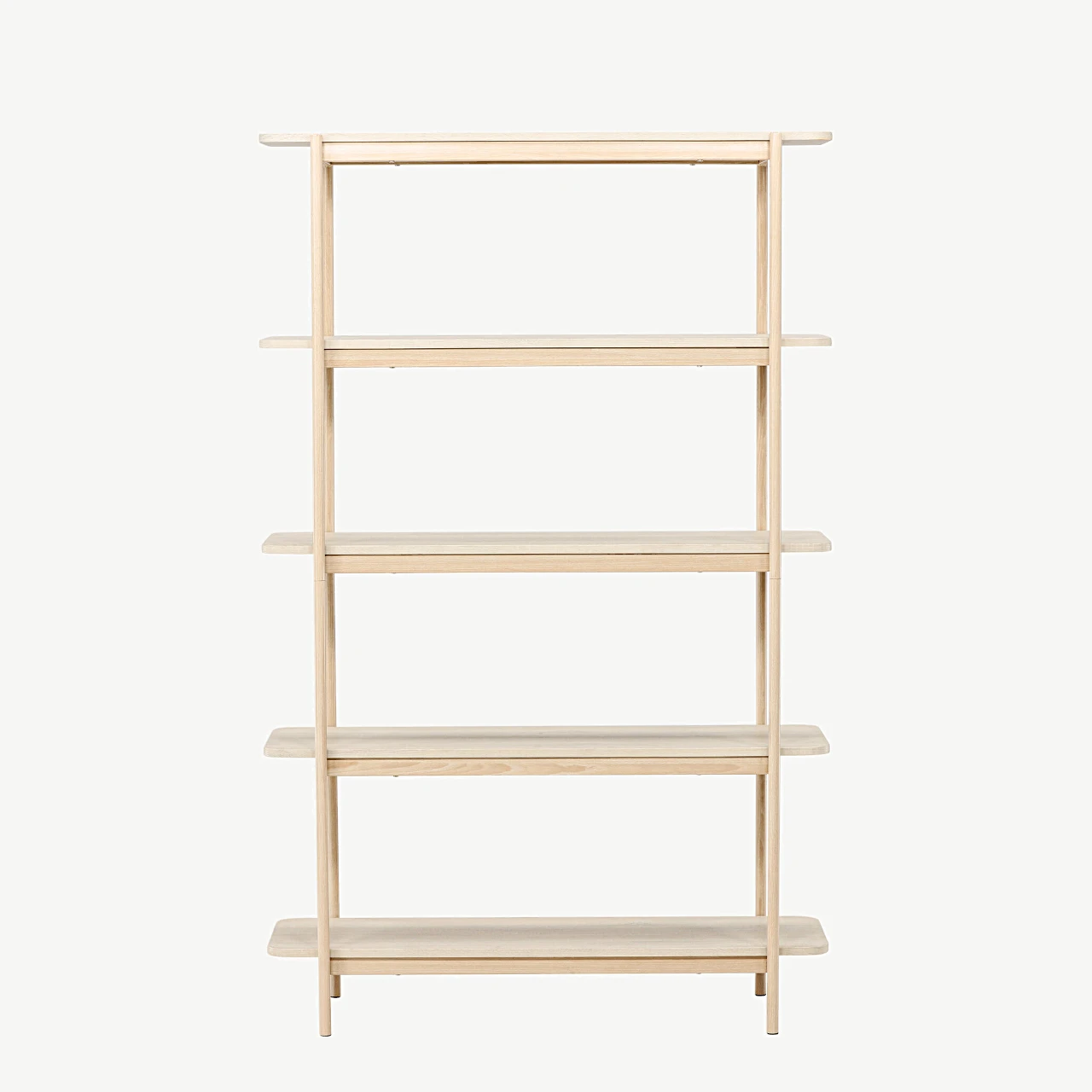 Valge peitsiga kõrge Heim riiul (terasraam, 190 cm) - 30153-130