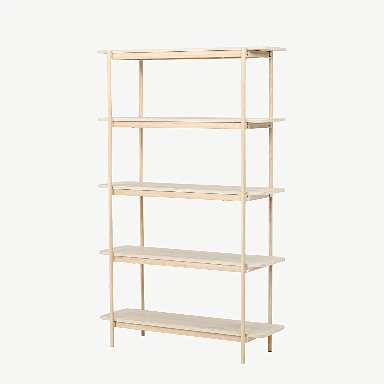 Valge peitsiga kõrge Heim riiul (terasraam, 190 cm) - 30153-130