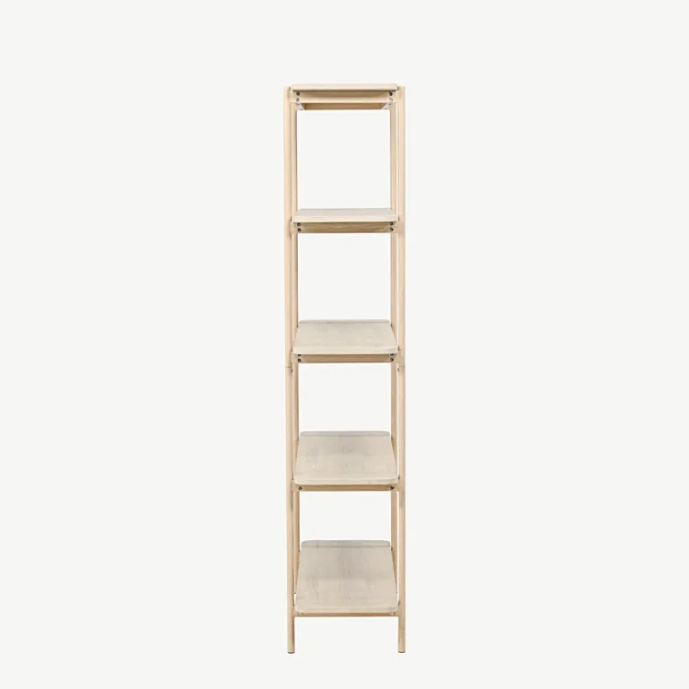 Valge peitsiga kõrge Heim riiul (terasraam, 190 cm) - 30153-130