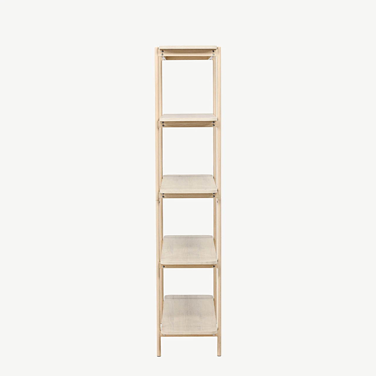 Valge peitsiga kõrge Heim riiul (terasraam, 190 cm) - 30153-130