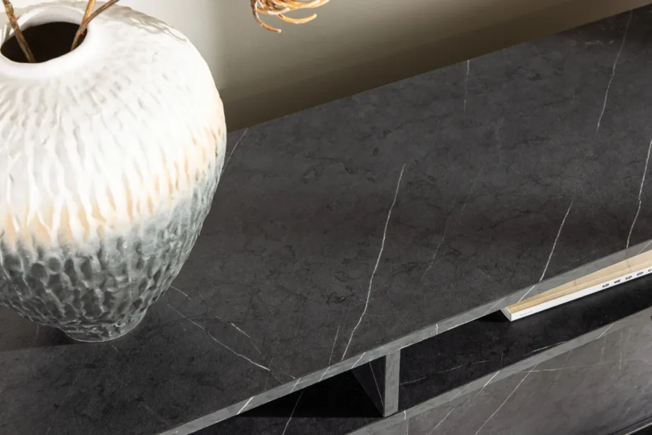 Girona must melamiinkattega TV-alus liuguste ja avatud riiulitega, 30166-100 – 11