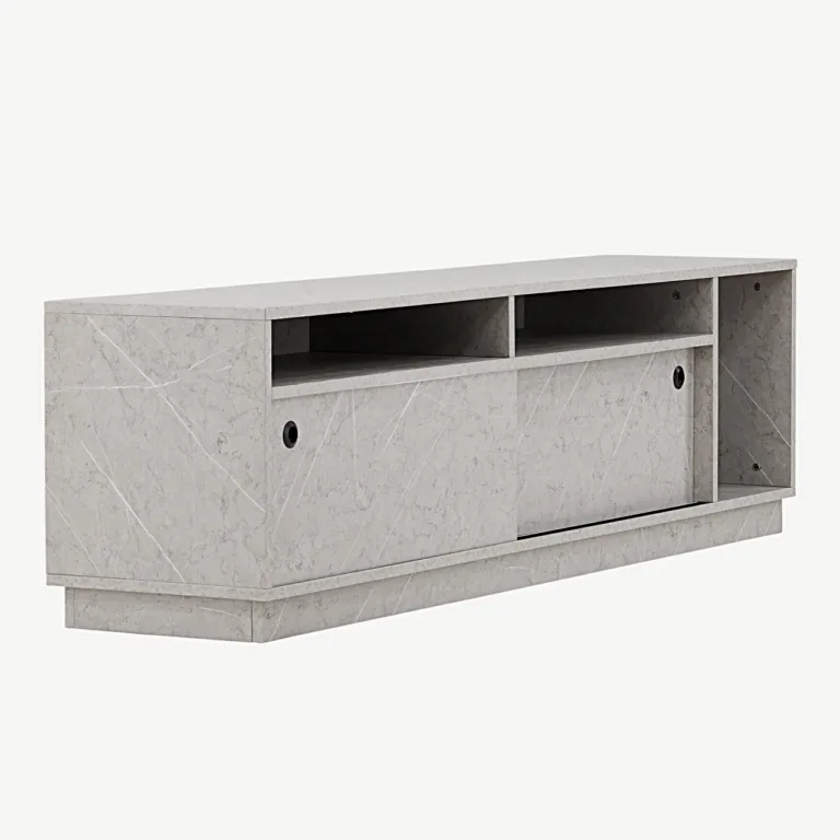 Girona halli betooni välimusega MDF-ist TV-alus liugustega, 180×50 cm - 30166-165